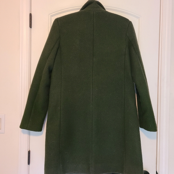 Forest Green Mid Season Top Coat - Picture 6 of 7